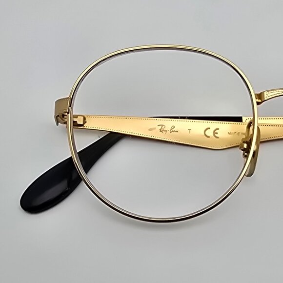 Ray-Ban RB6343 2860 Gold Phantos Round Eyeglasses Frame 47-19-140 - Picture 12 of 12